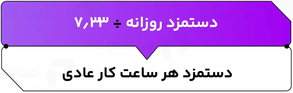 دستمزد هر ساعت کار عادی