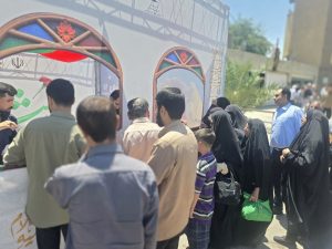 موکب پذیرایی شرکت فولاد اکسین و اداره‌ کل تعاون، کار و رفاه اجتماعی استان خوزستان برپا شد