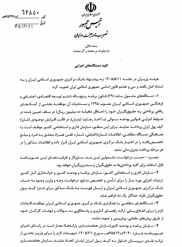 کیف پول کارمندان