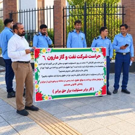کاسه صبر کارگران مارون ۶ لبریز شد؛ تجمع مقابل استانداری خوزستان